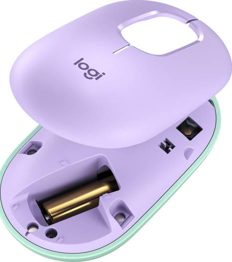 Logitech Wireless Pop Mouse, With Customizable Emoji, 1000 DPI Nominal Value, 4 Buttons, 10m Range, Bluetooth Connection, Precision/Speed Scroll, OS Compatible, Daydream Mint - Purple | 910-006547 - eBuy UAE